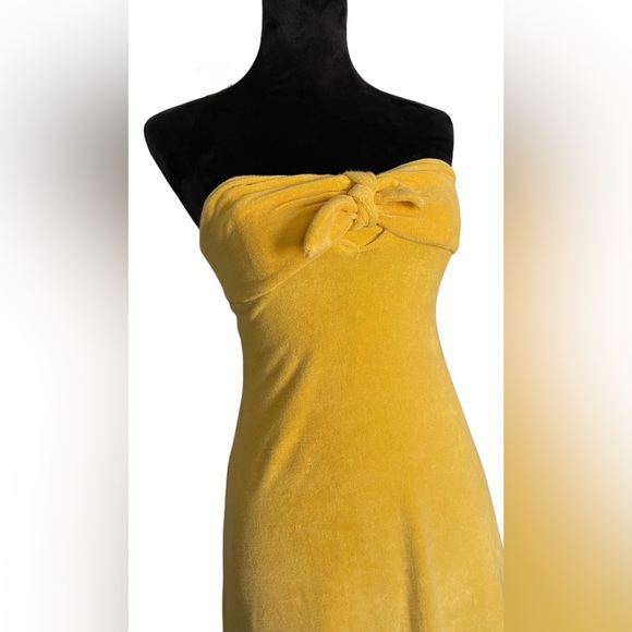 ❌SOLD❌Zimmermann Jeannie Terry Strapless Mustard Cotton-Blend Midi Dress Size XS - Picture 7 of 16